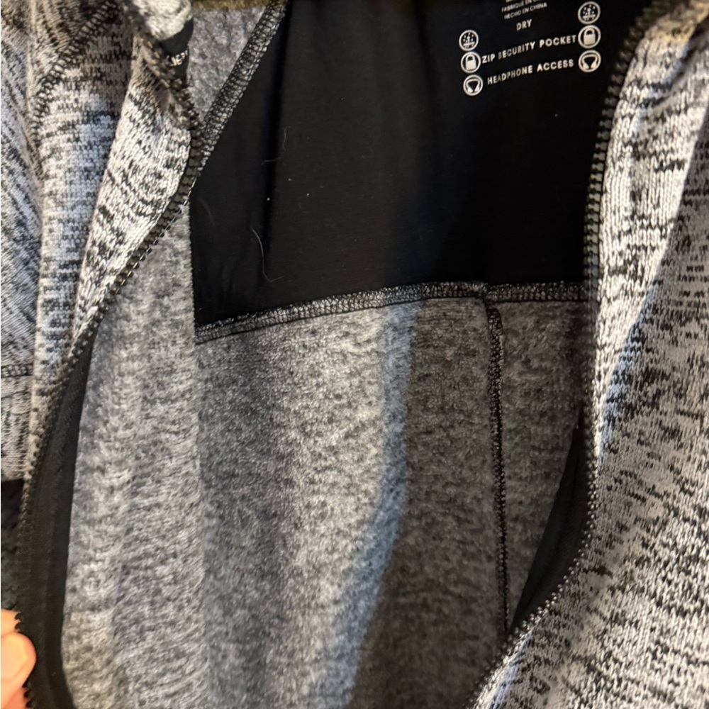 Calvin Klein Women's Heathered Gray & black sweater Jacket XL not faded - Picture 4 of 9